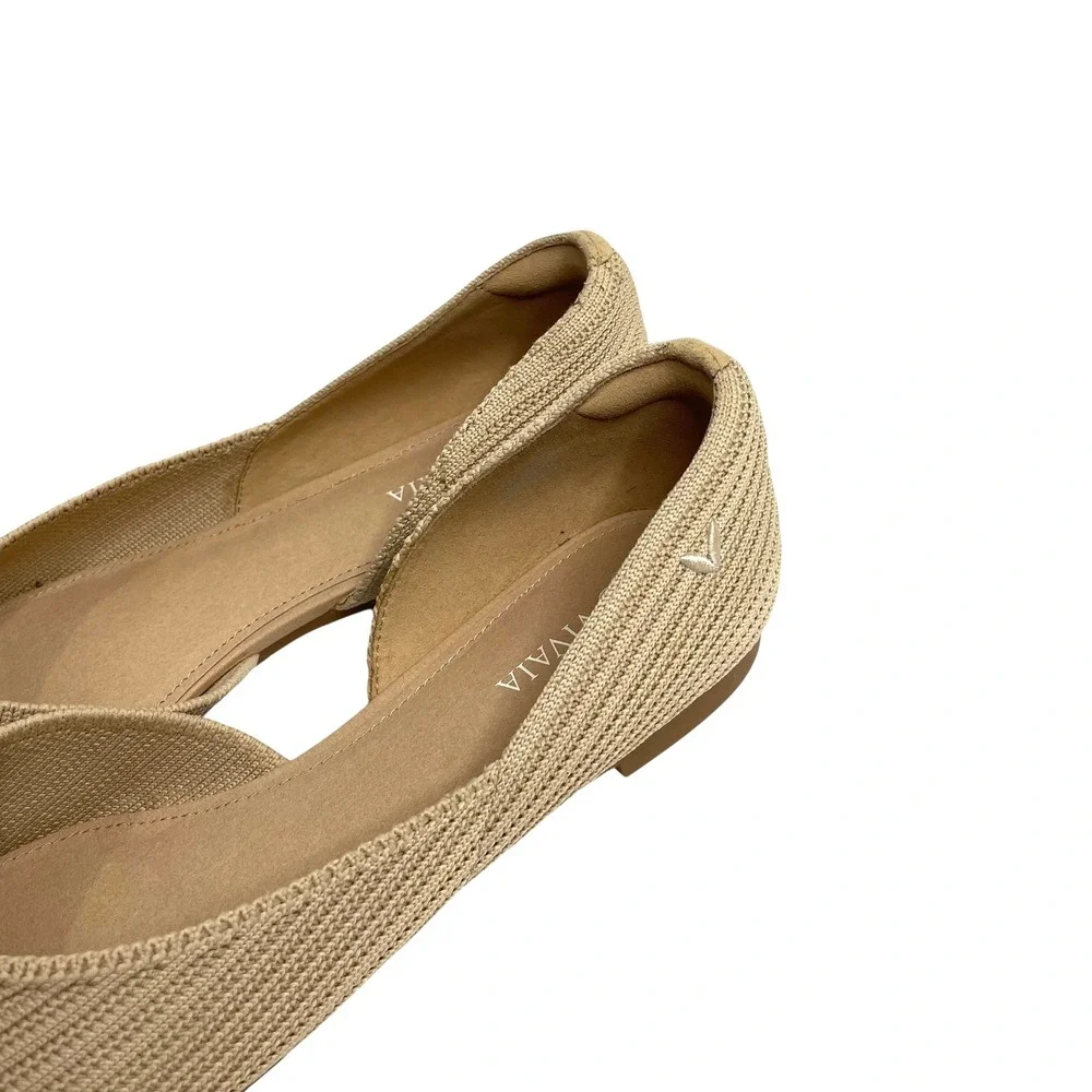 NEW Vivaia Melia Pointed-Toe D'Orsay Flats‎ Size 38.5 almont